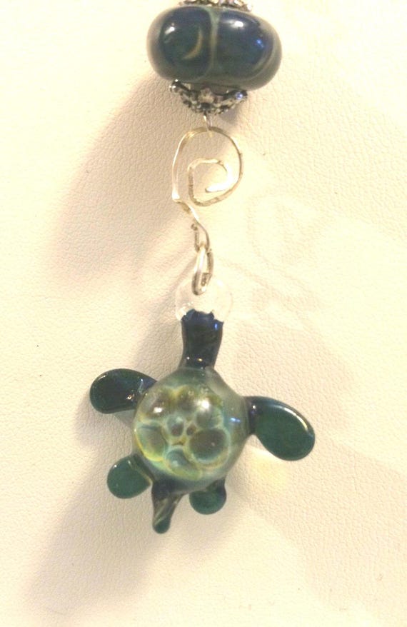 Turtle Necklace - Handmade And Hand Fired Turtle … - image 2