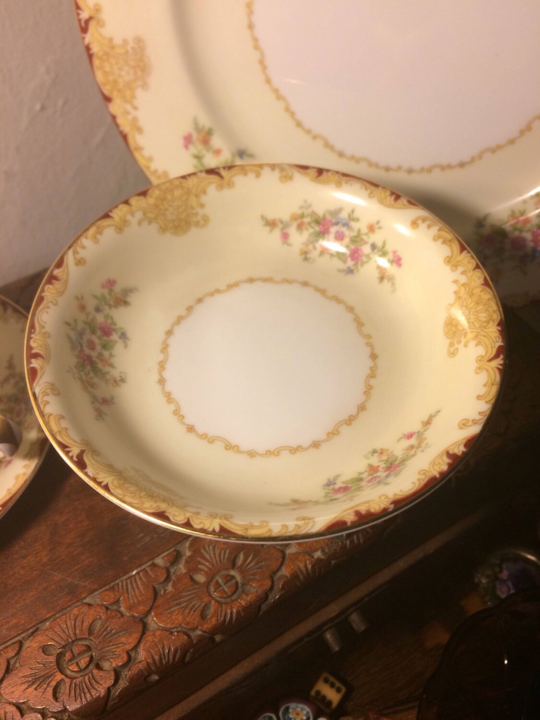 Noritake China Antique Noritake Mystery Pattern 175 Dessert Etsy