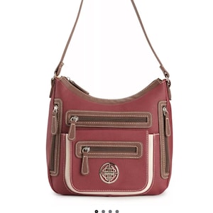 Bolso de hombro Mountain Ridge de Stone & Co. en color burdeos y marrón