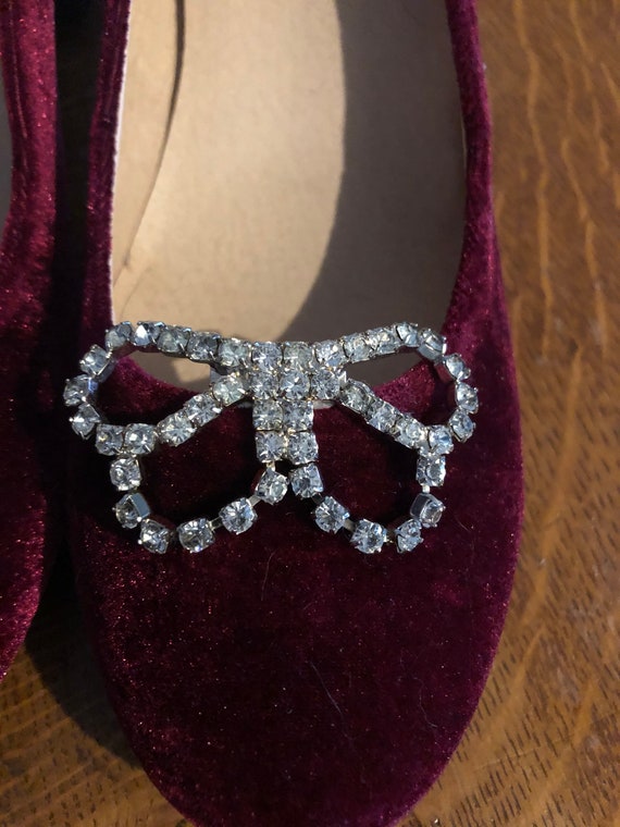 Vintage Rhinestone Shoe Clips - Shoe Clips - image 4