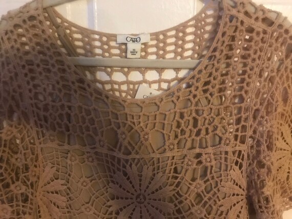 Vintage Dress - Crocheted Dress in size XS from C… - image 3