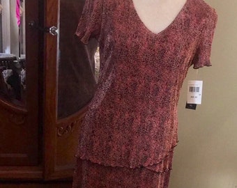 Vintage Blouson Dress in Size 10