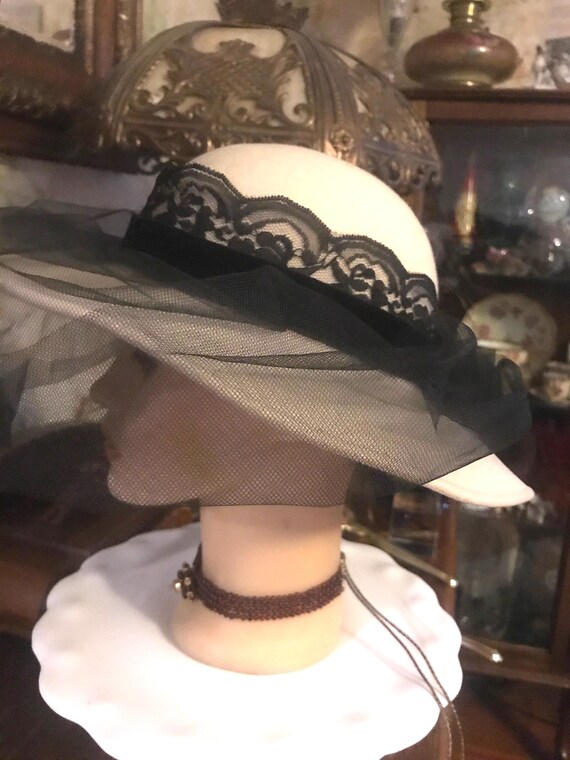 Importina vintage hat with vail detail Vintage Importina Beige Wool Hat With Veil - Etsy main image 4
