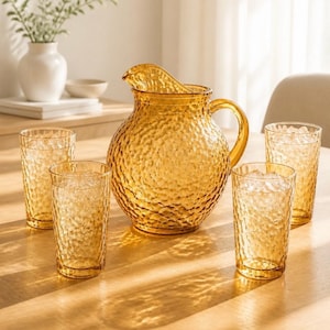 Anchor Amber Pitcher - Etsy