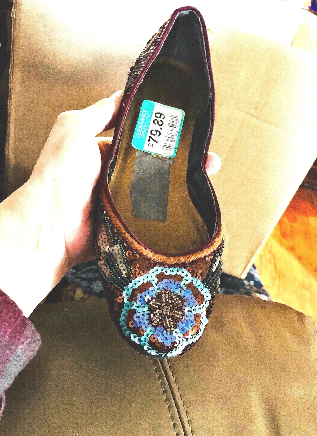 【Beverly Feldman】アイボリー&ブラウンのハイヒール H8.0㎝ 1980's Beverly Feldman Color Block Suede Women's High Heels