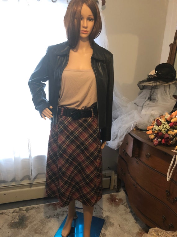 Vintage Jones Wear Size 10 Plaid Wrap Skirt With Belt - Etsy