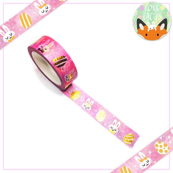 Gold Foil Easter Bunny Washi Tape (W0021)