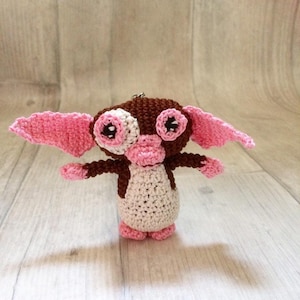 gremlin amigurumi miniature keychain, bag accessory, gift for her, gift for him