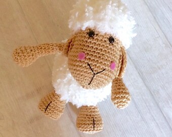 Soft amigurumi animal sheep, baby gift, wool sheep, sheep, unisex gift