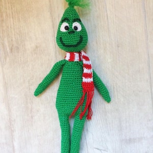 Grinch amigurumi, Christmas doll, Christmas puppet, Grinch inspired amigurumi, unisex gift
