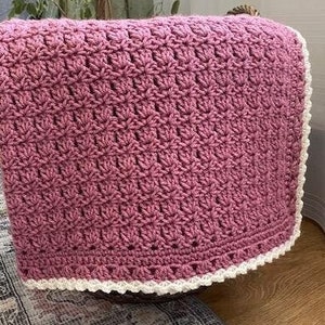 Primrose Crochet Blanket Pattern – Easy Afghan Throw (PDF Pattern)