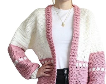 Sandra Crochet Cardigan Pattern – Oversized Women's Sweater (PDF Pattern)