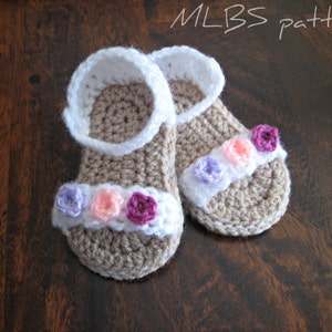 Crochet pattern baby sandals 0-3 months Photo Tutorial US terminology Instant Download Nr.27 image 3