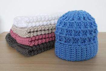 Waffle Stitch Beanie Crochet Pattern, US Terms (PDF Pattern) - Etsy