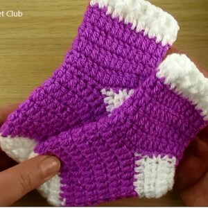 Crochet pattern Baby socks 7 sizes instant download PDF video tutorial included image 2