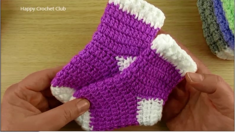 Crochet pattern Baby socks 7 sizes instant download PDF video tutorial included image 2