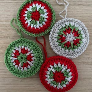 Crochet pattern - Christmas Three decorations - Crochet Christmas Ornament pattern - easy crochet Holiday Christmas decorations