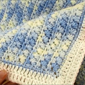 Crochet pattern - Baby blanket- In instant download PDF Link to video tutorial included