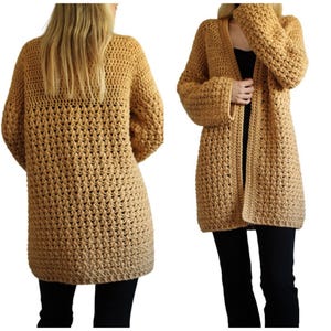 Crochet cardigan pattern Crochet top down pattern-OLIVIA raglan no sewing Size S, M, L top down crochet cardigan