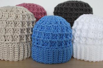 Waffle Stitch Beanie Crochet Pattern, US Terms (PDF Pattern) - Etsy