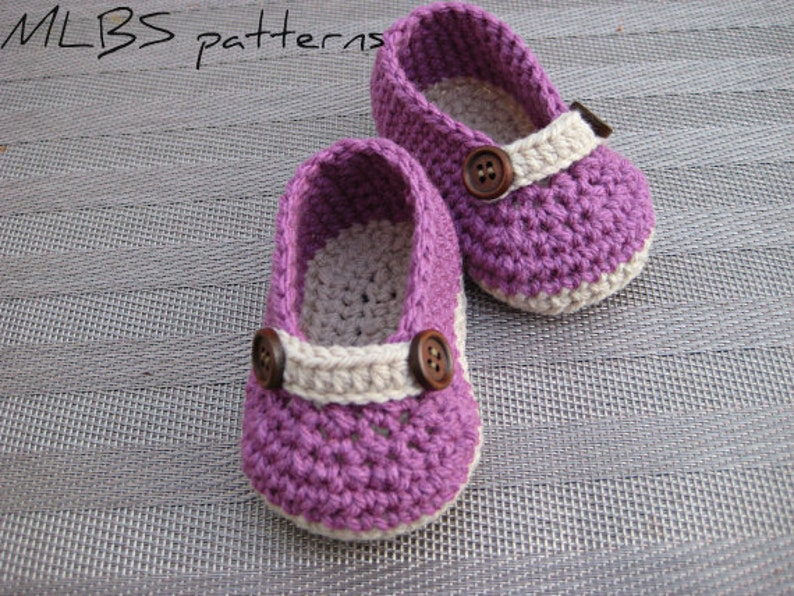 Crochet pattern baby shoes Photo Tutorial PDF Instant