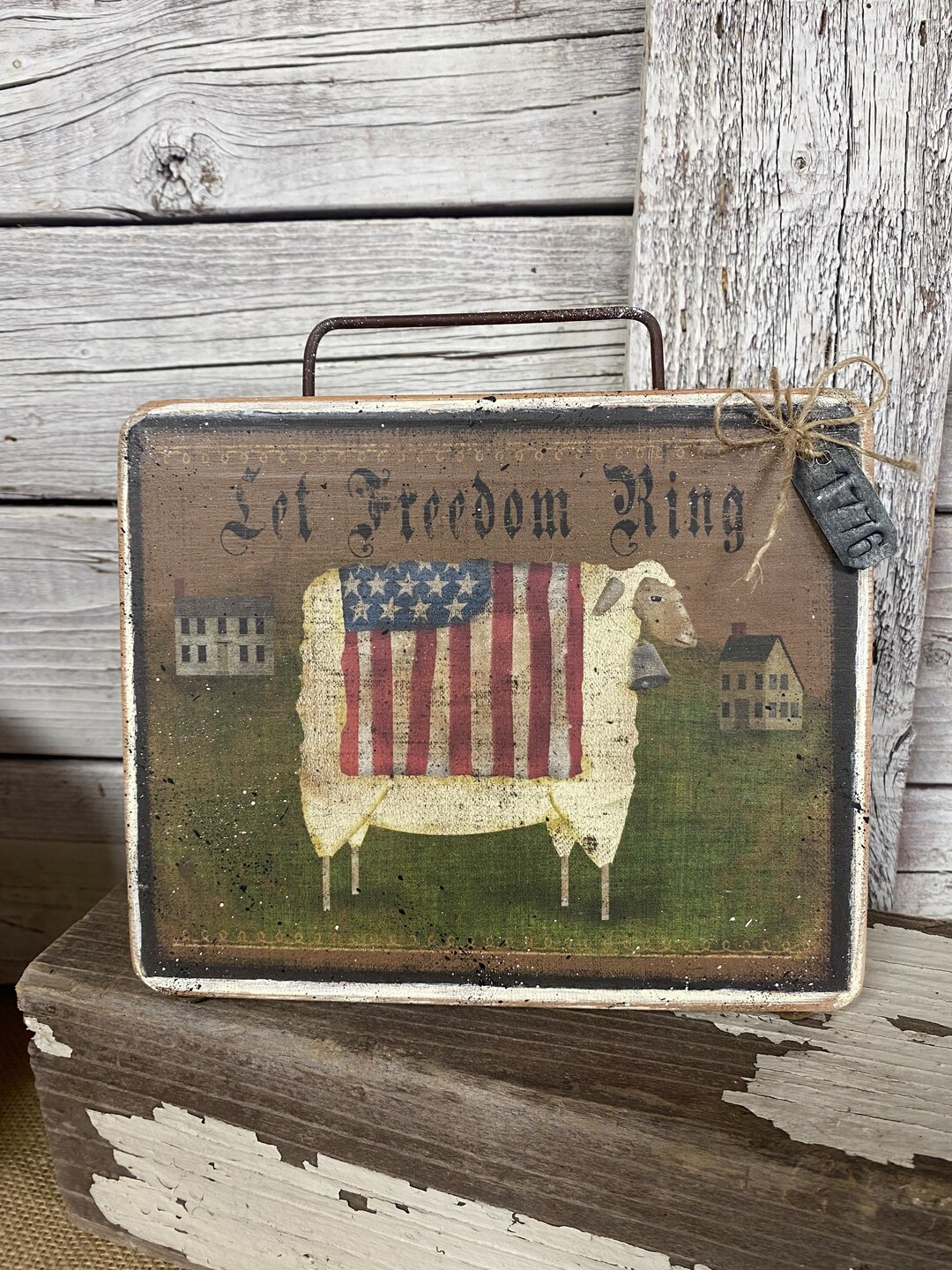 Primitive Let Freedom Ring Standing Sign -6 1/2x6 or 8x10 Sign ...