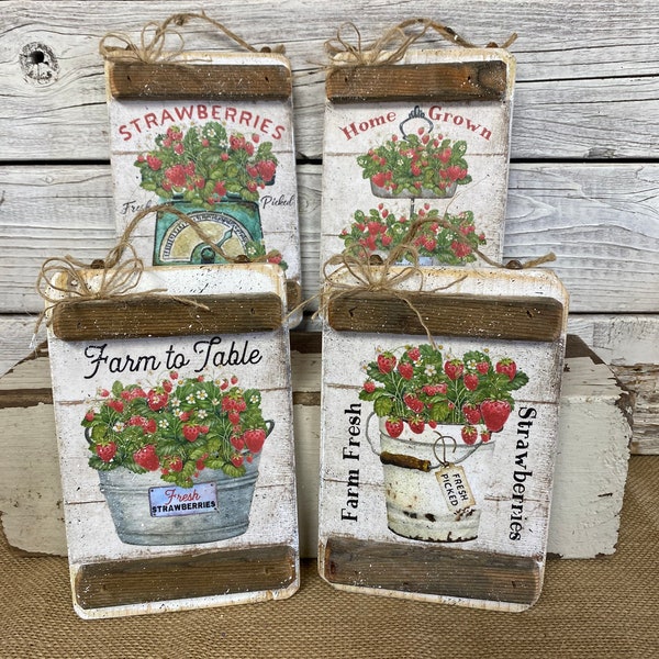 Strawberry Signs Etsy