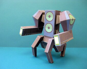 Lil' Boom- mini robot battlesuit paper toy