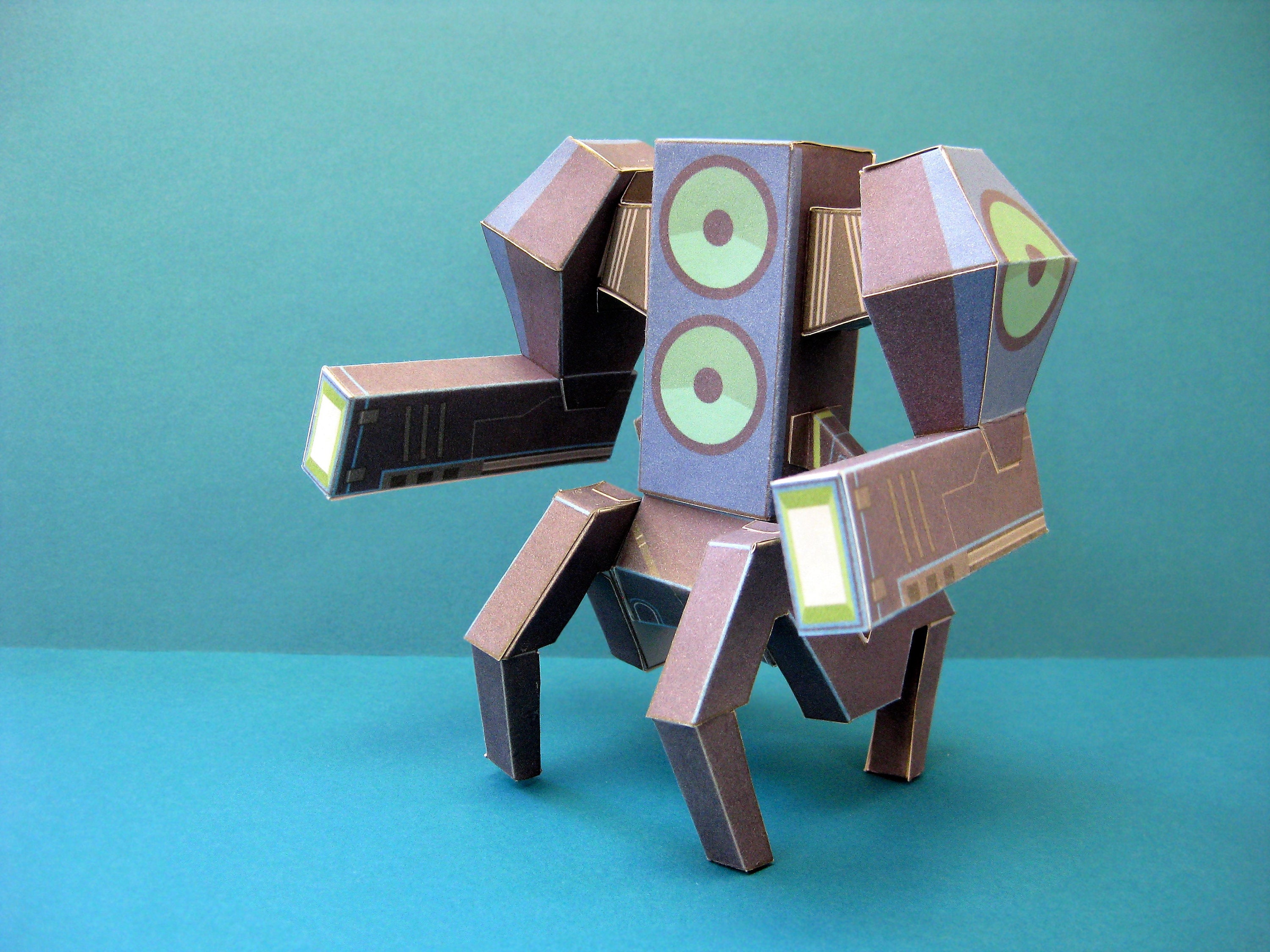 Lil' Boom- Mini Robot Battlesuit Paper Toy - Etsy
