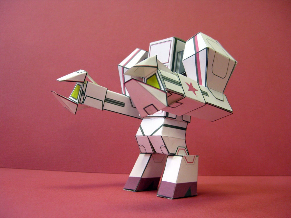 Pick-me-up- Mini Robot Battlesuit Paper Toy - Etsy