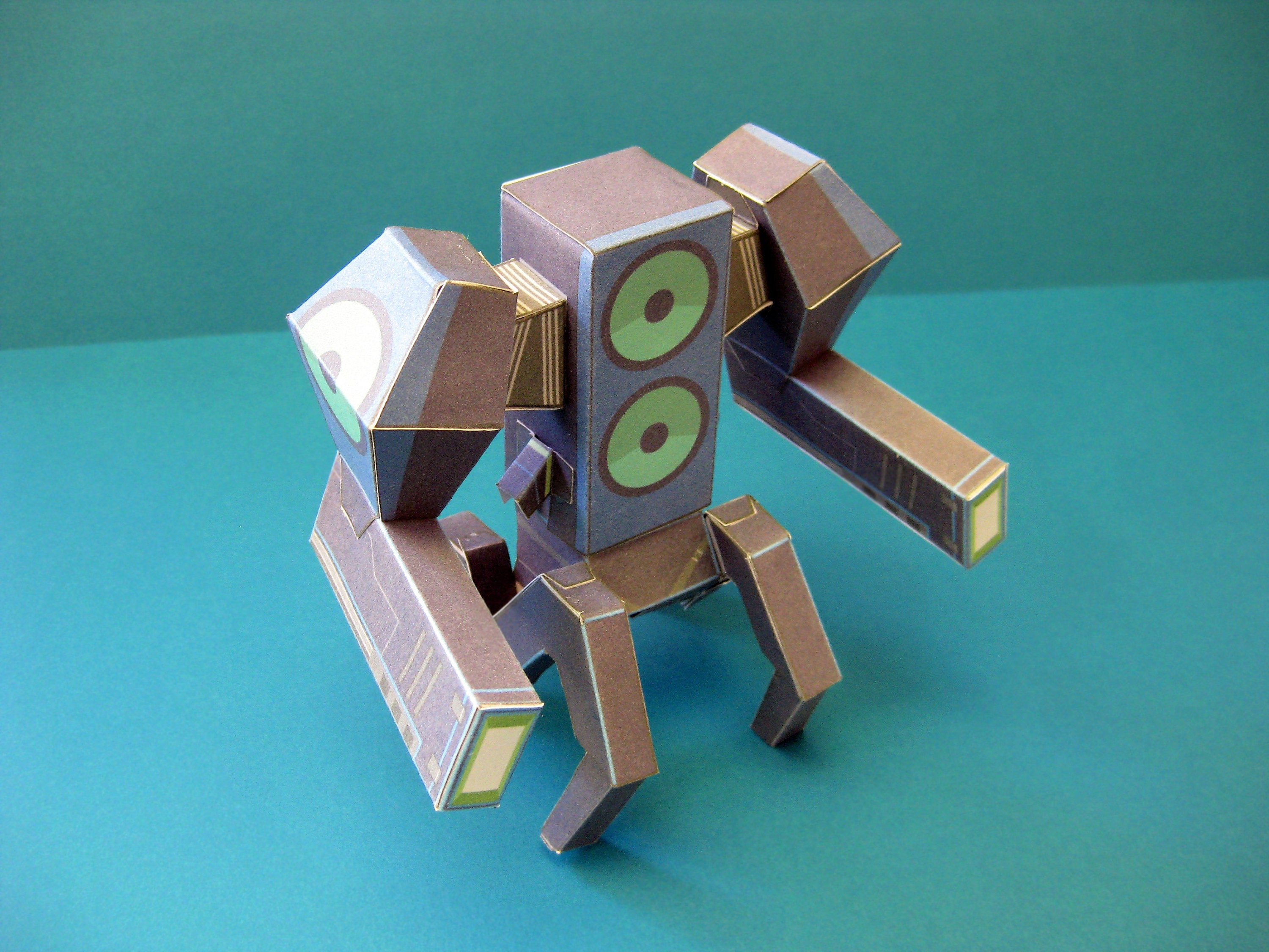 Lil' Boom- Mini Robot Battlesuit Paper Toy - Etsy