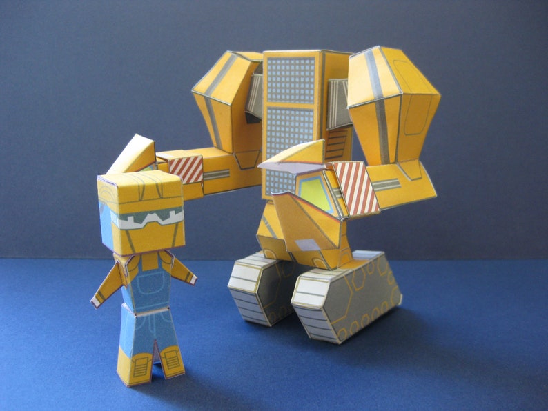 Pushover- Mini Robot Battlesuit Paper Toy - Etsy
