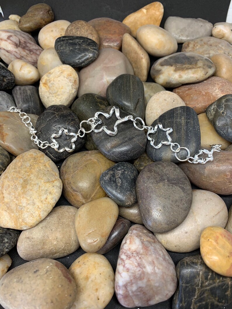 Silver plated twisted silver bracelet