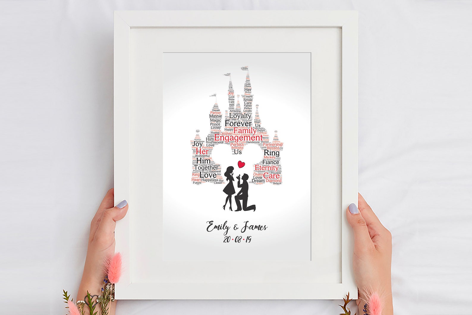 Disney Engagement Proposal Disney Wedding Print Anniversary Etsy