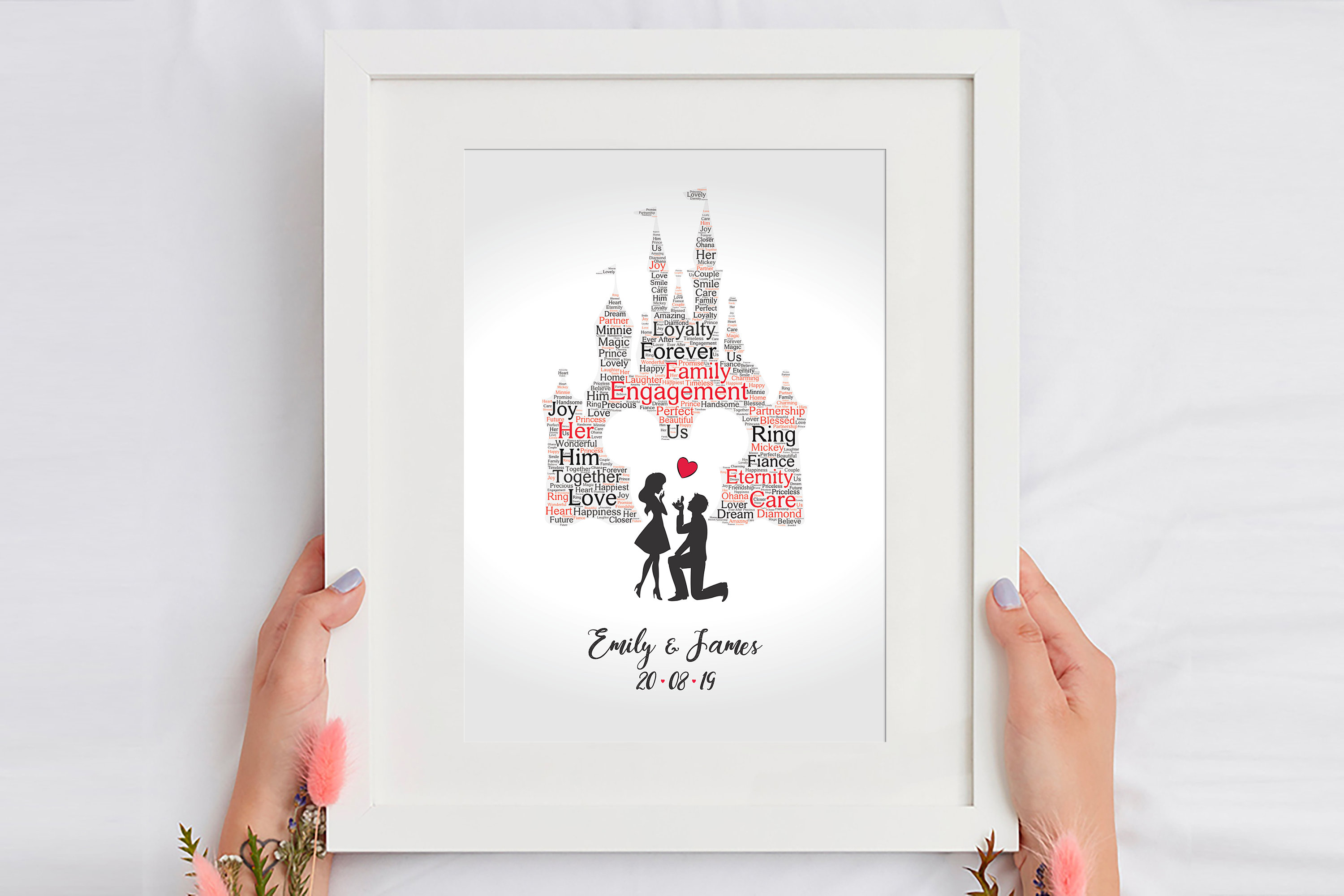Disney Engagement Proposal Disney Wedding Print Anniversary Etsy