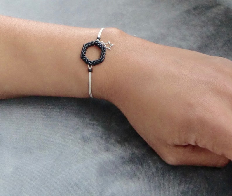 Thread Bracelet With Hexagonal Charm Silk Thread Bracelet Etsy Australia