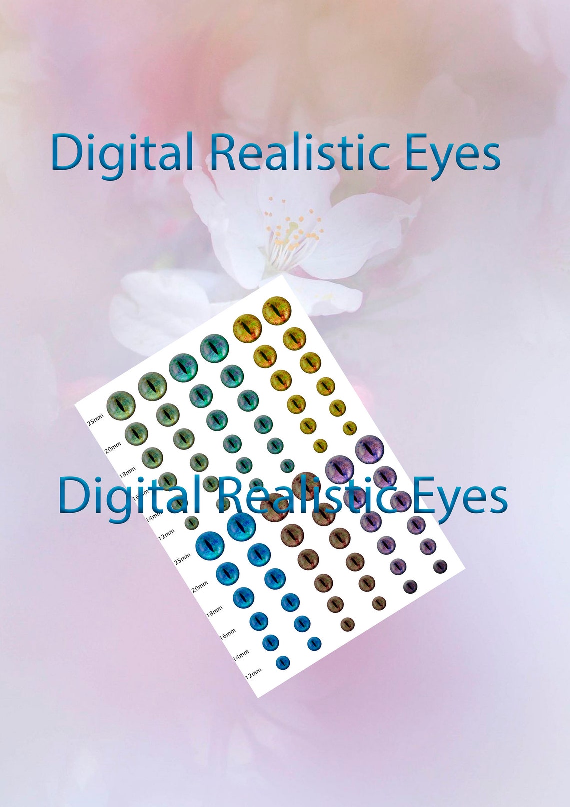 Creature CAT EYES Printable Craft Circles Cats Eye Animal Etsy