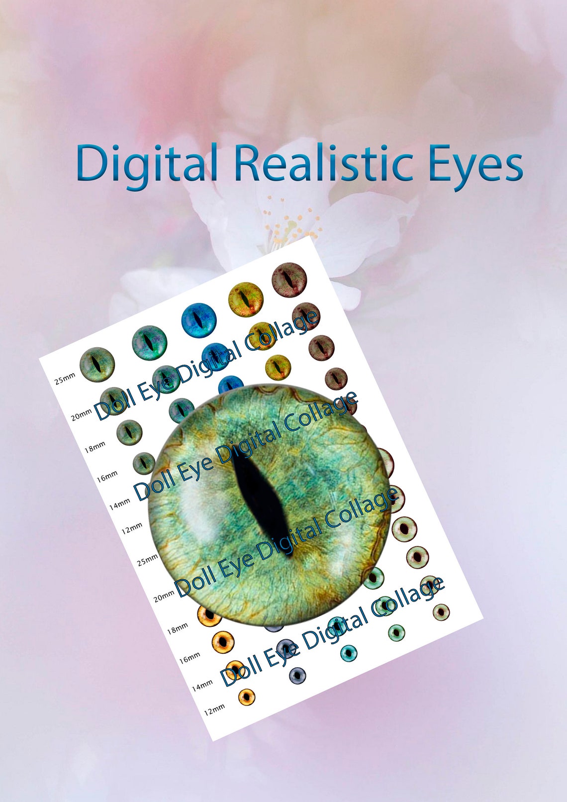 CAT EYES Printable Craft Circles Cats Eye Animal Eye Images Etsy