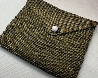 Victorian French Beaded Purse: Antique Floral Design