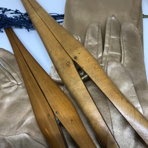 Treen Vintage Handschuh Stretcher - zwei Paare 1940er Jahre Holz Handschuh Bahre.
