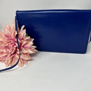 Blue Oliveira Shoulder Bag. Blue evening bag.