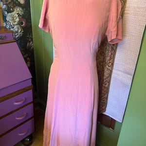Laura Ashley Designer Dress. 1980s Vintage Designer Pale Pink Evening Dress.