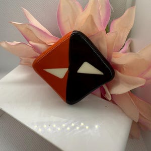 Modernist Ceramic Brooch. Modernist pin.