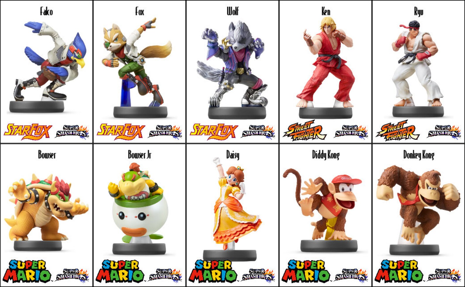 Super Smash Brothers Amiibo Cards Made to Order Buy 5 Get 1 Etsy