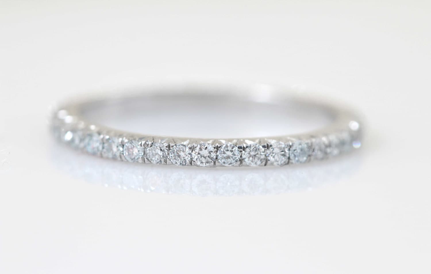 Thin Diamond Eternity Band, Wedding Ring, Matching Band, Everyday Ring
