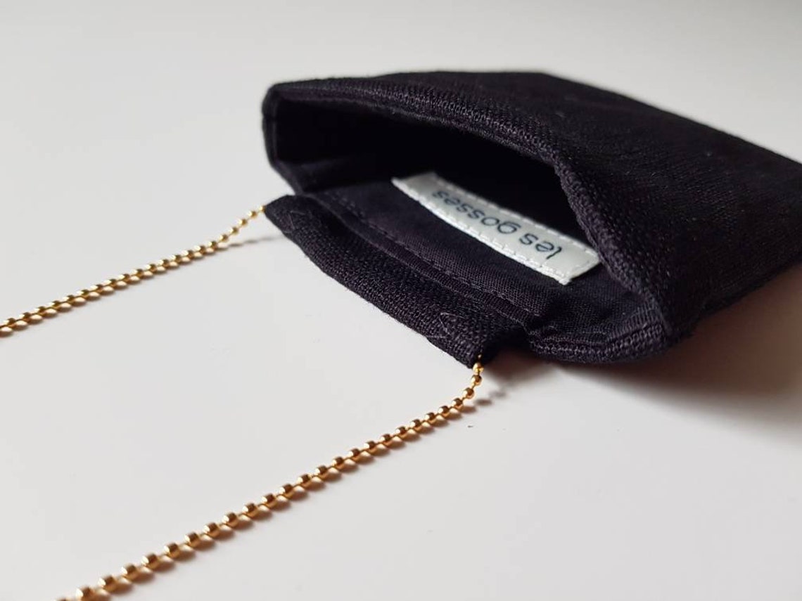 Unique unisex handmade necklace pouch Etsy