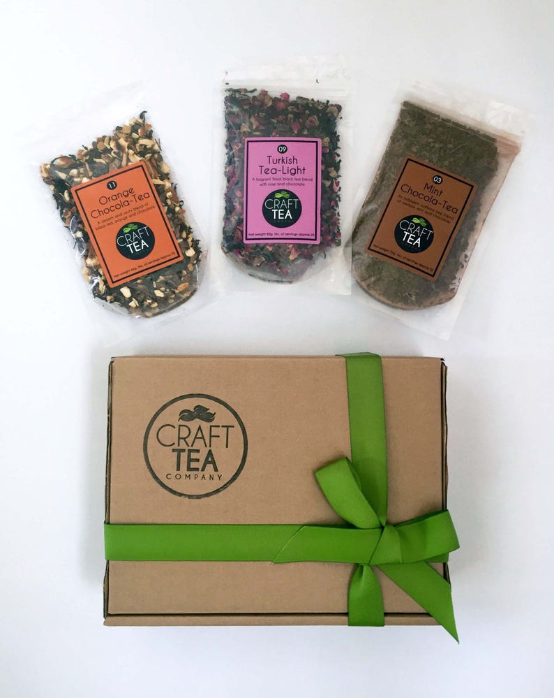 3 Large Teas Gift Box Tea Gift Gift for Tea Lovers Tea Gift Etsy