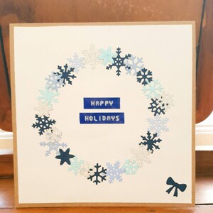 Schneeflocke-Weihnachtsgruß-Karte | Weihnachten | Weihnachtsgrüße | Frohe Feiertage Karten