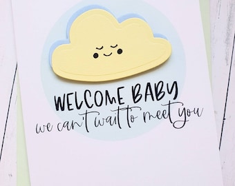 Happy Cloud-babykaart | A6-wenskaart