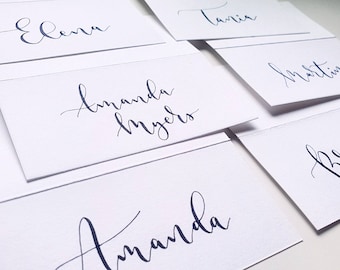 Handgeschreven kalligrafie-plaatskaarten | Kalligrafie-inkt bruiloftsdecoratie